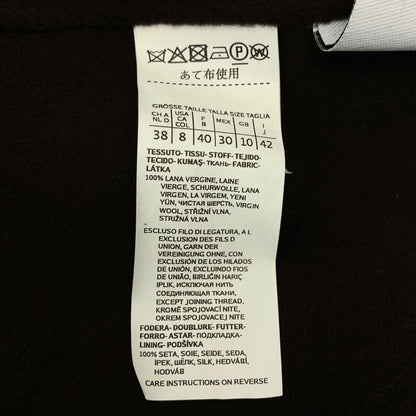 Max Mara S Pure Vagin Wool Double Face Coat 42 Dark Brown — view 6
