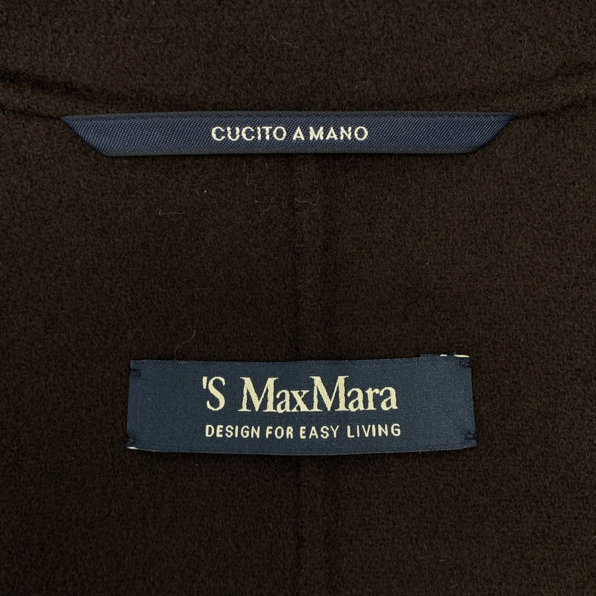 Max Mara S Pure Vagin Wool Double Face Coat 42 Dark Brown — view 5
