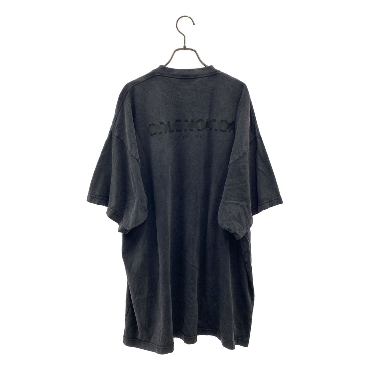 Balenciaga Oversized Tee Vintage Processed T-Shirt 3 Black — view 4