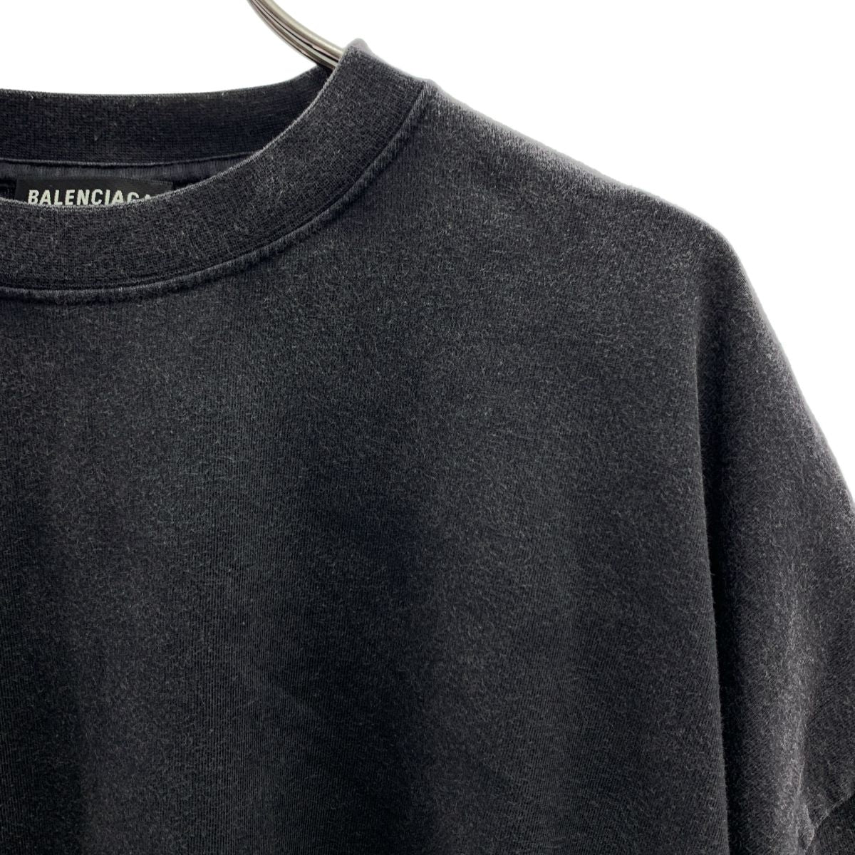 Balenciaga Oversized Tee Vintage Processed T-Shirt 3 Black — view 2