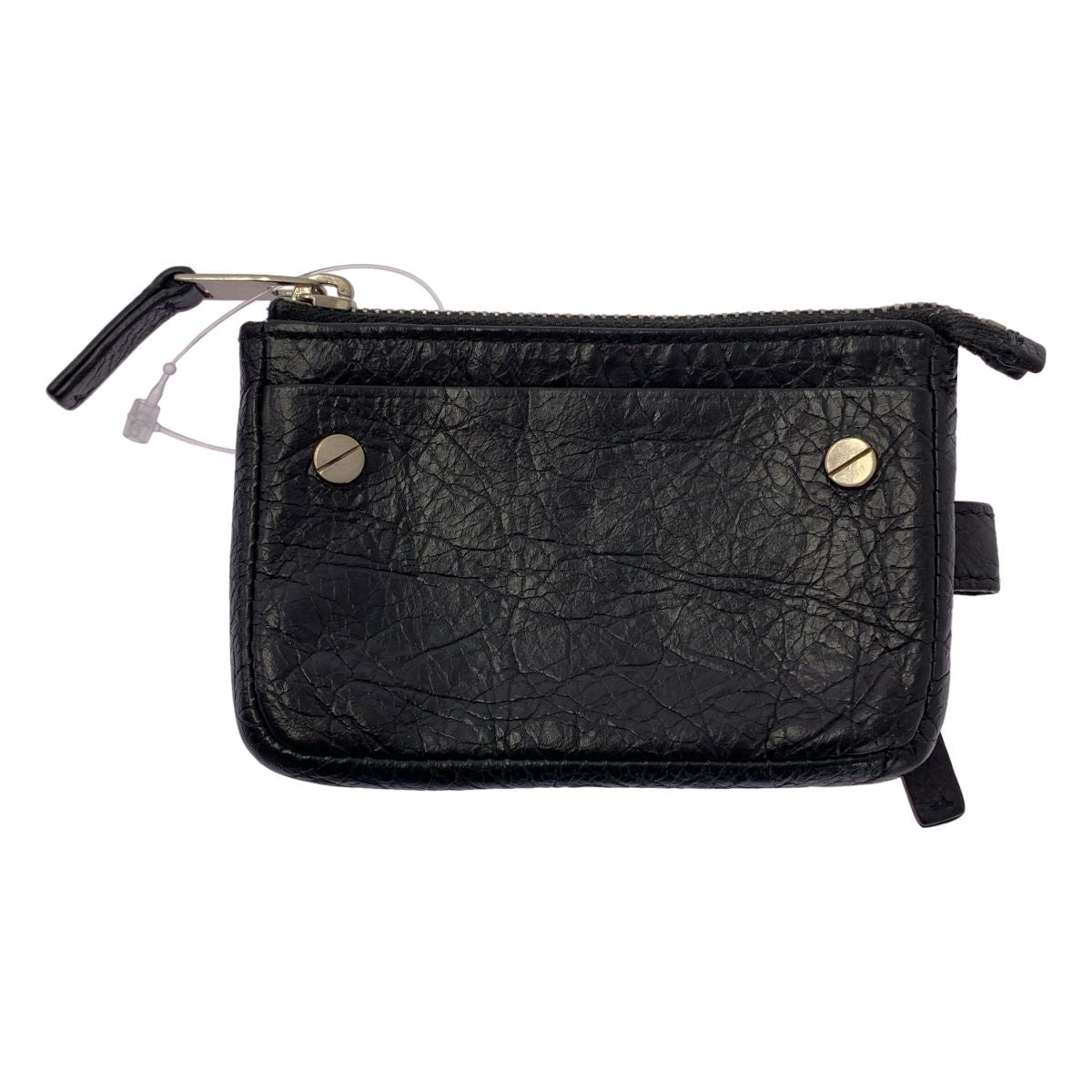 Balenciaga Leather Coin Case Black