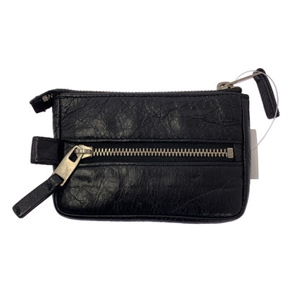 Balenciaga Leather Coin Case Black — view 2