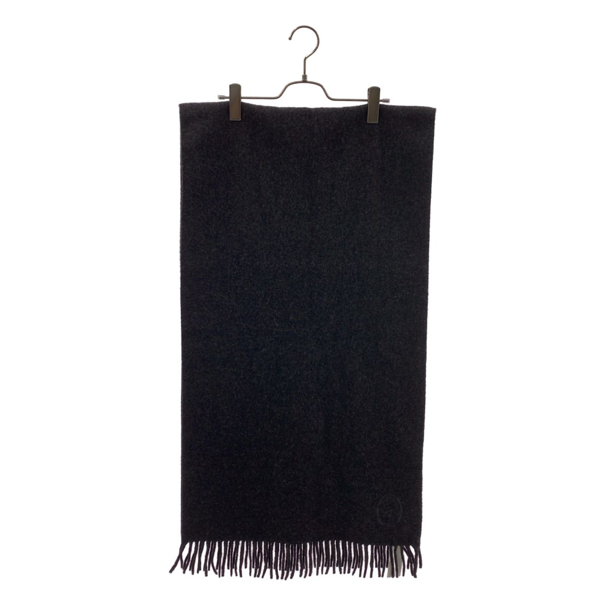 Dior Cashmere Logo Fringe Large Scarf Dark Brown — view 2