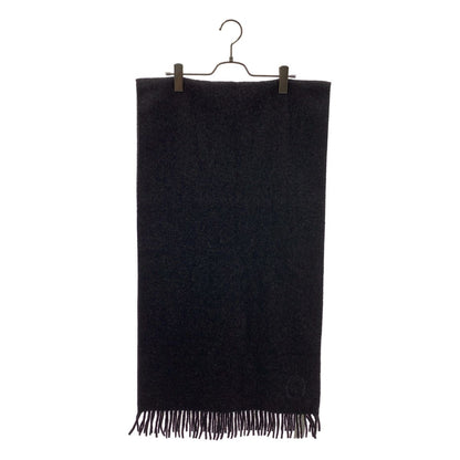 Dior Cashmere Logo Fringe Large Scarf Dark Brown — view 2