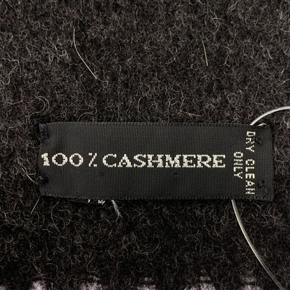 Dior Cashmere Logo Fringe Large Scarf Dark Brown — view 5