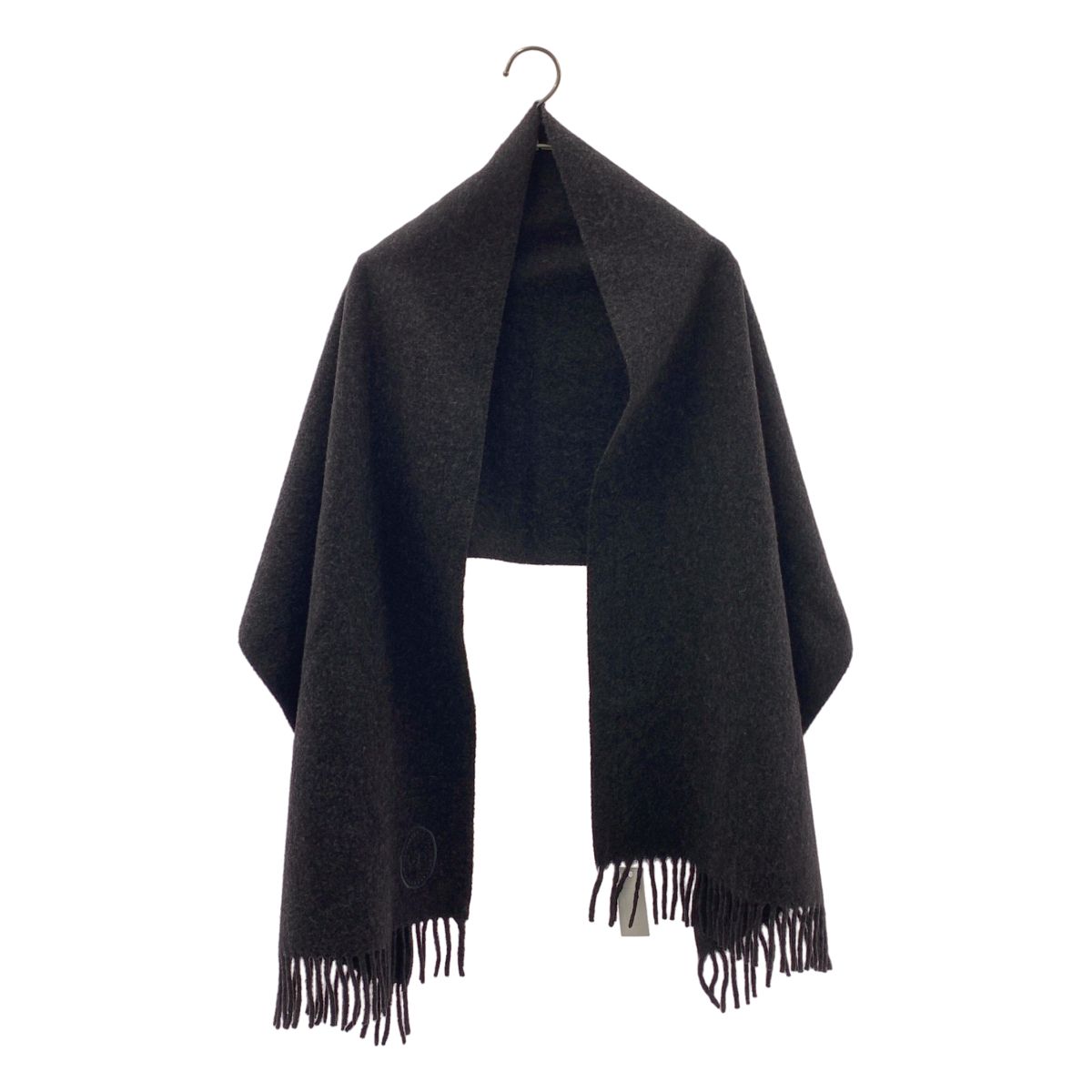 Dior Cashmere Logo Fringe Large Scarf Dark Brown