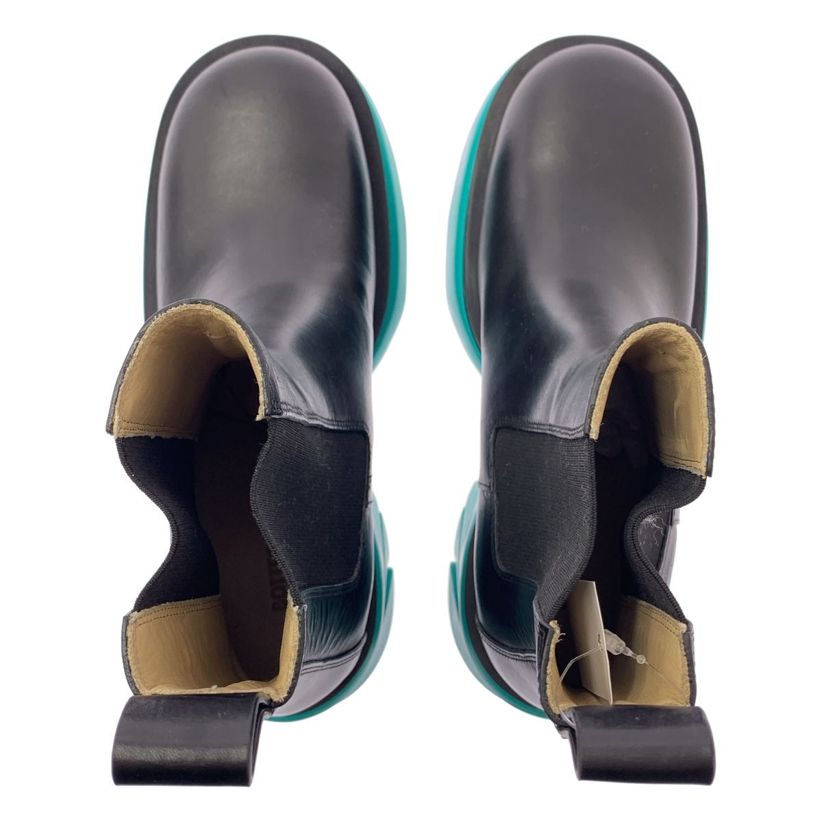 Bottega Veneta Flash Ankle Boots Side Gore Black Green 39 — view 4
