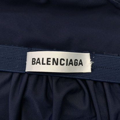 Balenciaga Waist Logo Lace Docking Long Skirt 34 Navy — view 5