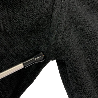 Hermes Gaultier Era Wool Fly Front V-neck Knit Cardigan Black — view 7