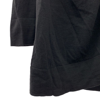 Hermes Gaultier Era Wool Fly Front V-neck Knit Cardigan Black — view 3