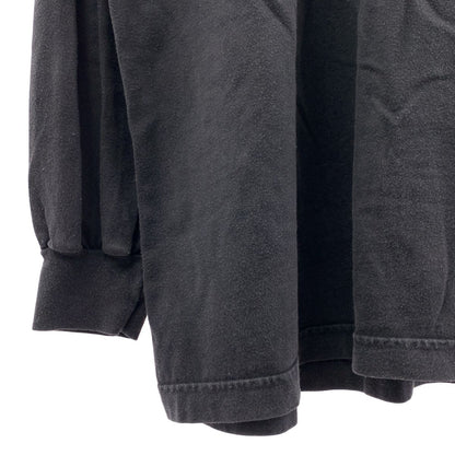 Balenciaga Outline Long Sleeve T-Shirt Vintage Wash Logo Embroidery 2 Black — view 3