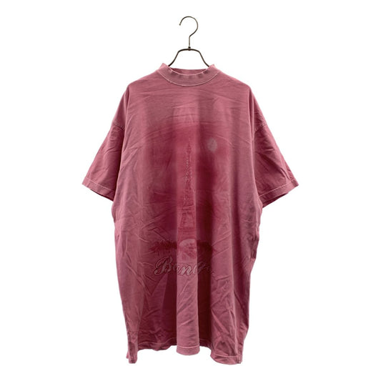 Balenciaga Paris Moon Oversized Tee Vintage Processed T-Shirt 2 Pink