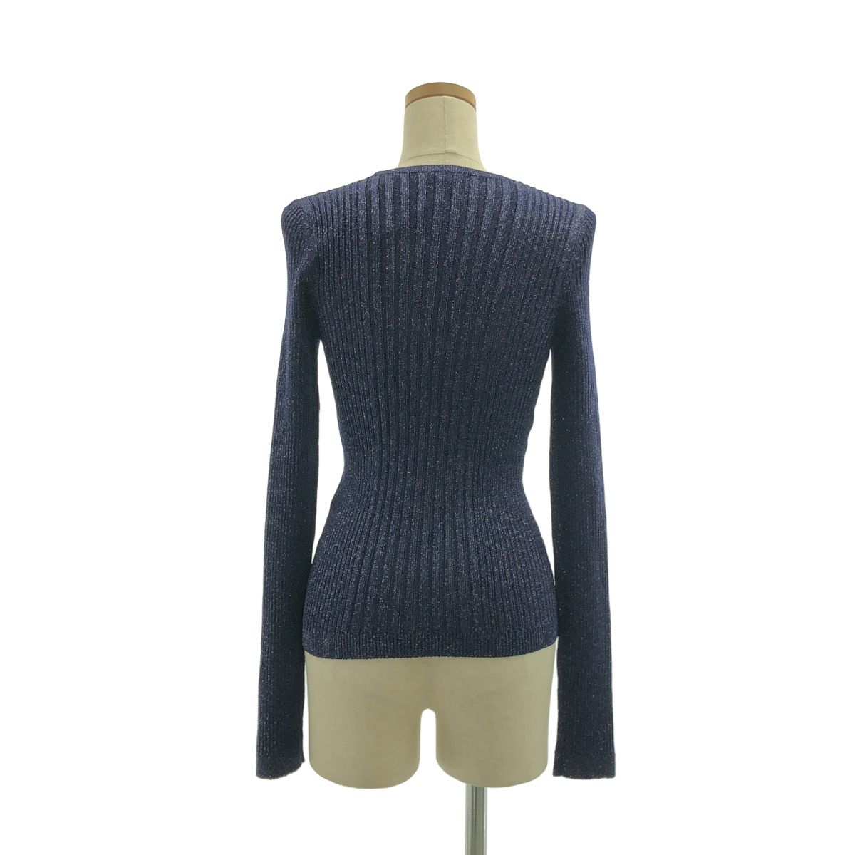 Loewe Rib Anagram Logo Knit XS Navy Sweater — view 4