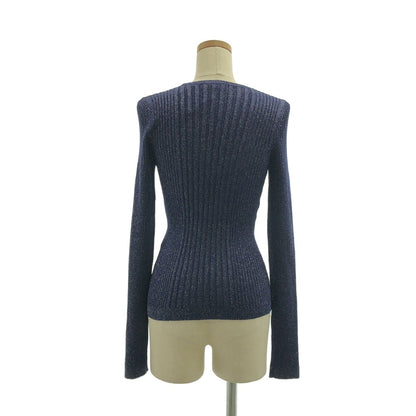 Loewe Rib Anagram Logo Knit XS Navy Sweater — view 4