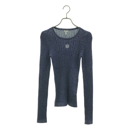 Loewe Rib Anagram Logo Knit XS Navy Sweater — view 7