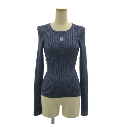 Loewe Rib Anagram Logo Knit XS Navy Sweater