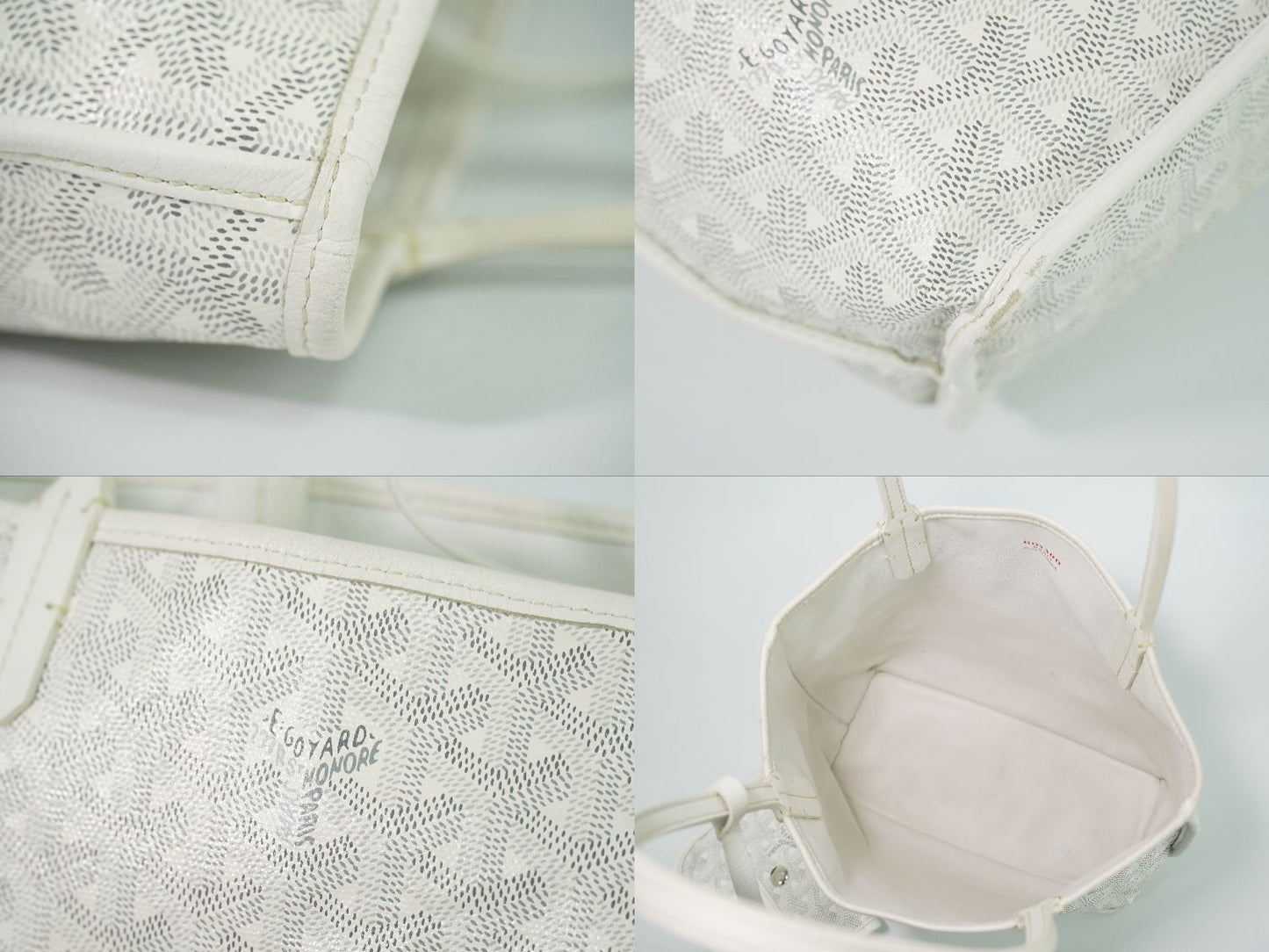 Goyard Anjou Mini Reversible Tote Bag White — view 7