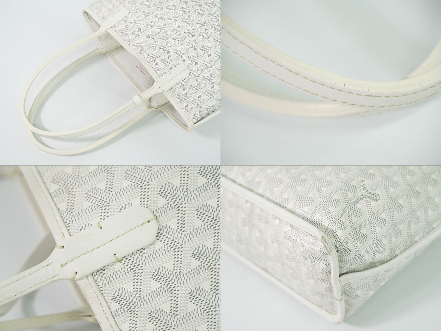 Goyard Anjou Mini Reversible Tote Bag White — view 6