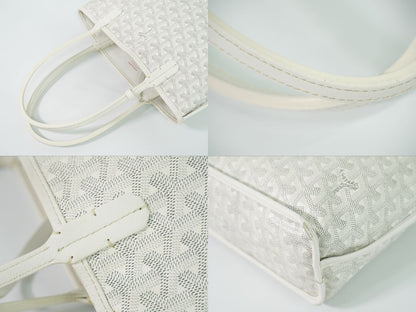 Goyard Anjou Mini Reversible Tote Bag White — view 6