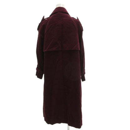 Saint Laurent Vintage Soutien Collar Coat Epaulette M Red MG — view 2
