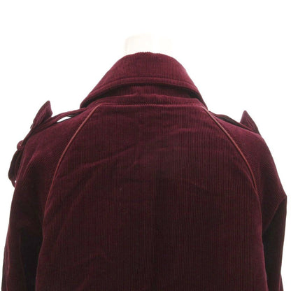 Saint Laurent Vintage Soutien Collar Coat Epaulette M Red MG — view 8