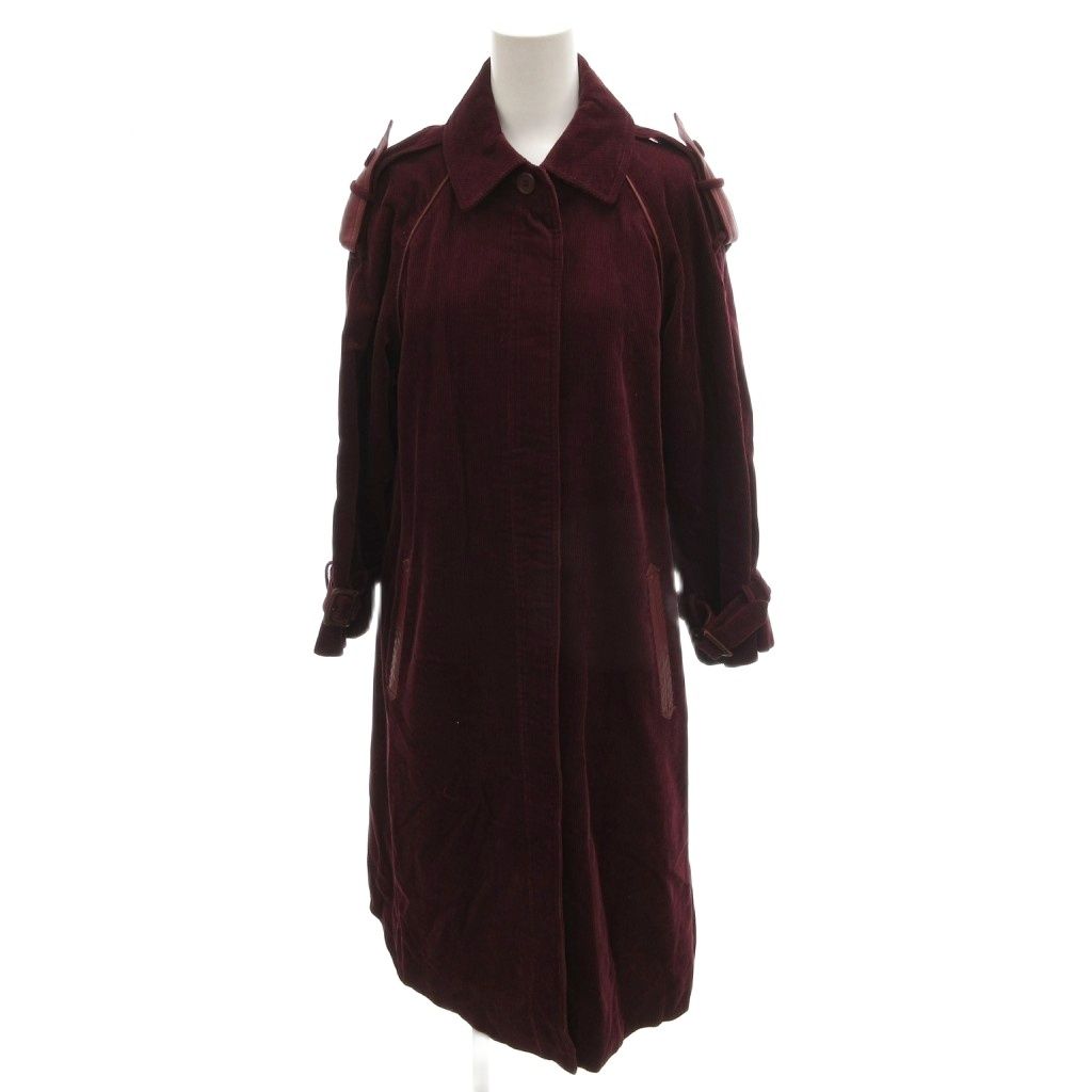 Saint Laurent Vintage Soutien Collar Coat Epaulette M Red MG