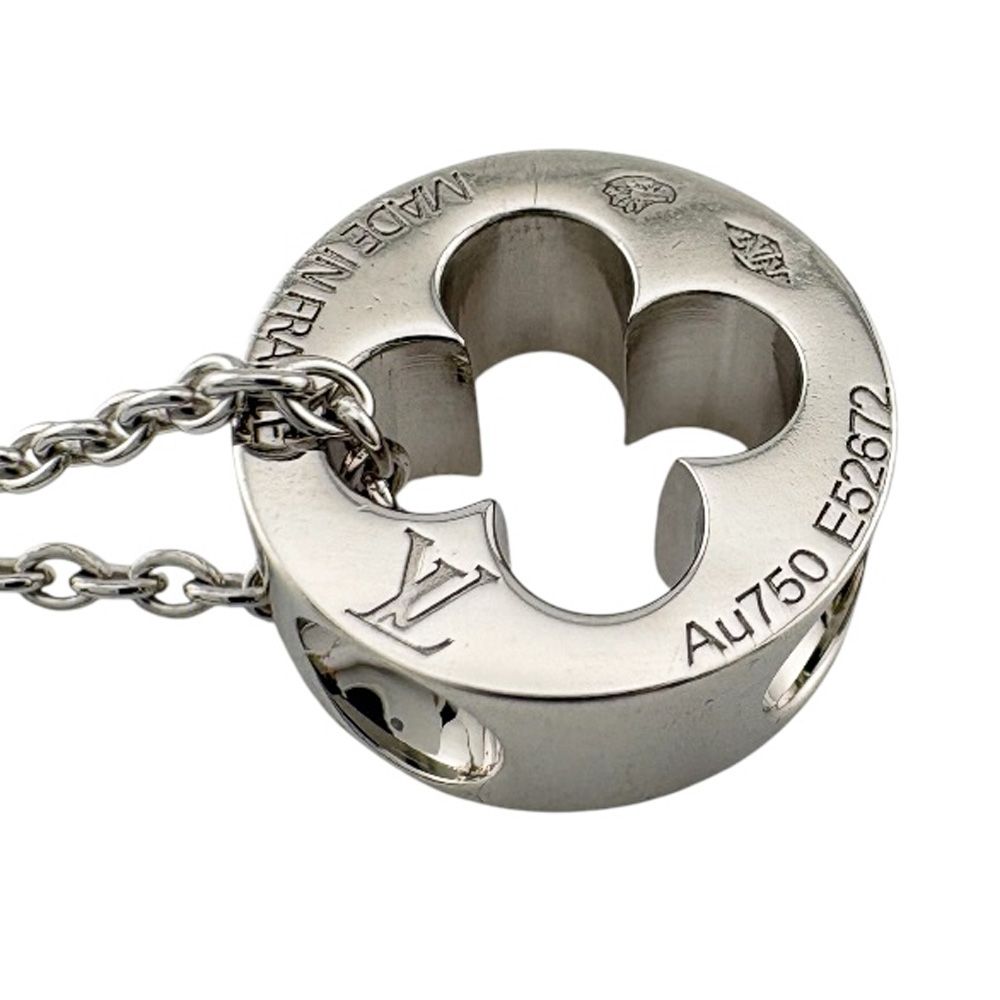 Louis Vuitton Pendentif Empreinte Necklace 18K White Gold — view 4