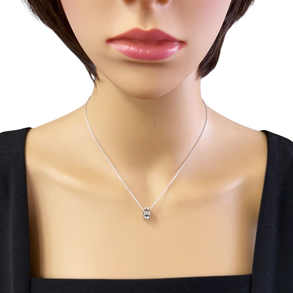 Louis Vuitton Pendentif Empreinte Necklace 18K White Gold — view 2