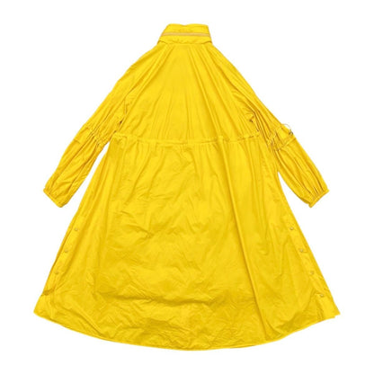 Moncler Long Coat Rins Jacket 0 Nylon Yellow Lins — view 2