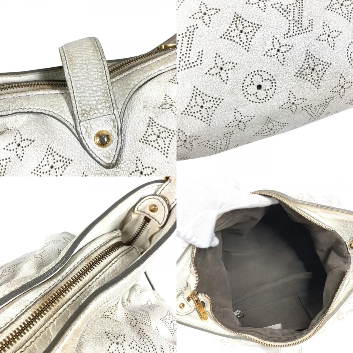 Louis Vuitton Shoulder Bag XS Monogram Mahina Leather White — view 8