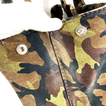 Prada Handbag Logo Canapa Canvas Green — view 5