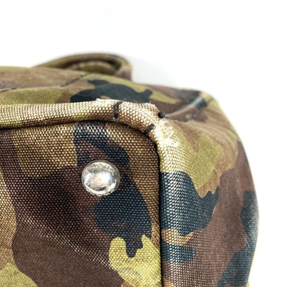 Prada Handbag Logo Canapa Canvas Green — view 7