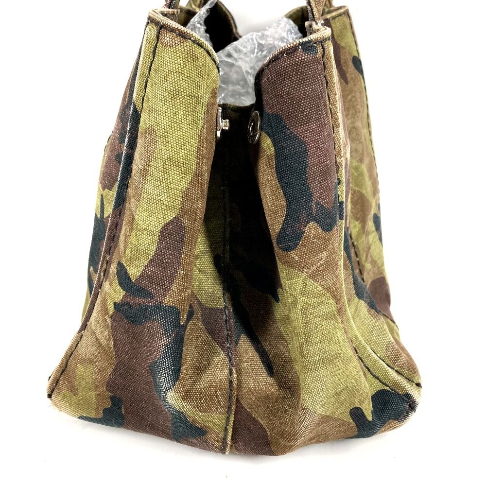 Prada Handbag Logo Canapa Canvas Green — view 3