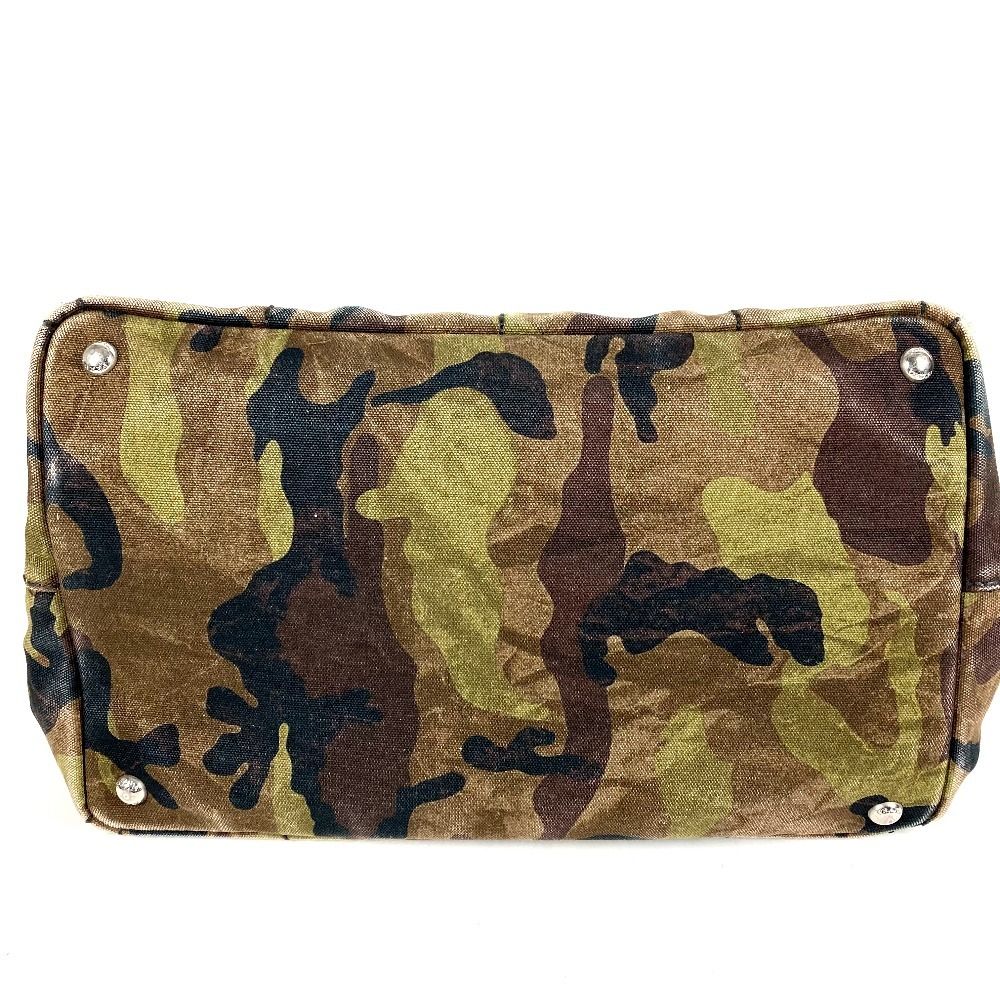 Prada Handbag Logo Canapa Canvas Green — view 6