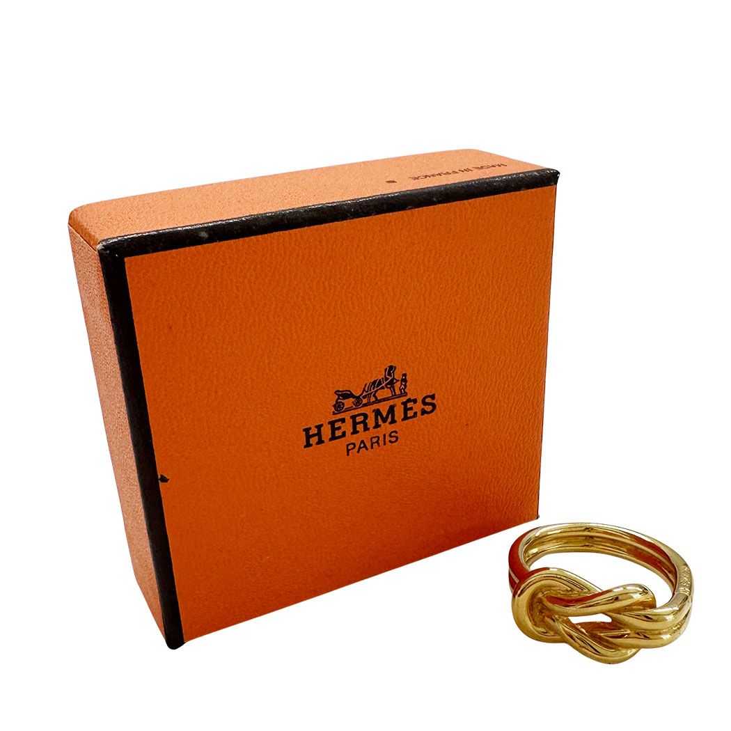 Hermes Scarf Ring Atame Gold Plated Easy Shawl — view 6