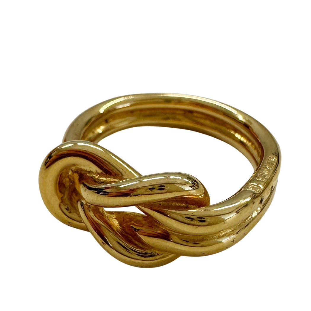 Hermes Scarf Ring Atame Gold Plated Easy Shawl
