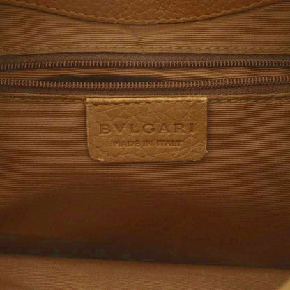 Bvlgari Logo Mania Handbag Canvas Leather Brown — view 7