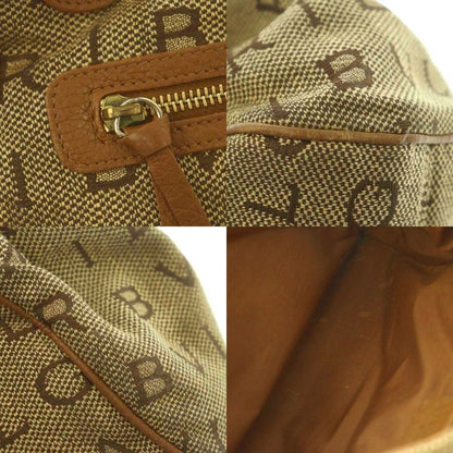 Bvlgari Logo Mania Handbag Canvas Leather Brown — view 8