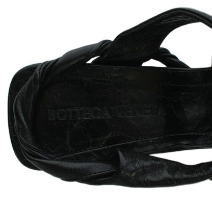 Bottega Veneta Sandals Pointed Toe Leather Logo Black 36 — view 7