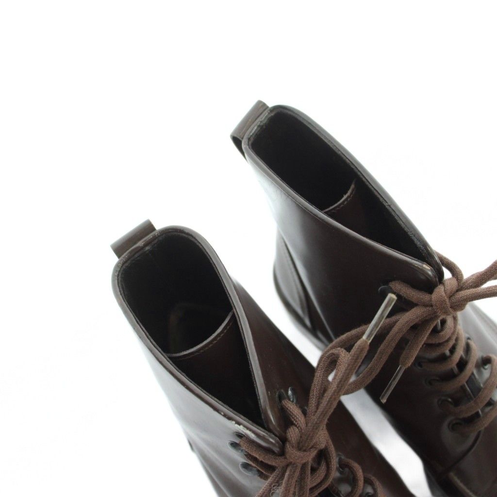 Gucci Short Boots Leather Round Toe Logo Brown 36 — view 5