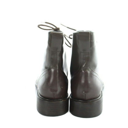 Gucci Short Boots Leather Round Toe Logo Brown 36 — view 3