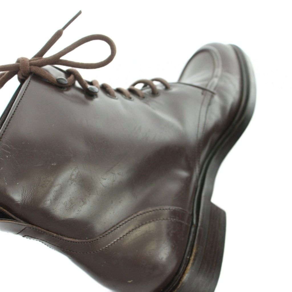 Gucci Short Boots Leather Round Toe Logo Brown 36 — view 8