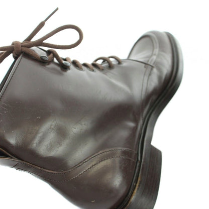 Gucci Short Boots Leather Round Toe Logo Brown 36 — view 8