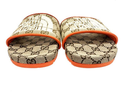 Gucci the North Face Collaboration GG Supreme Canvas Slide Sandals Brown 40 — view 3