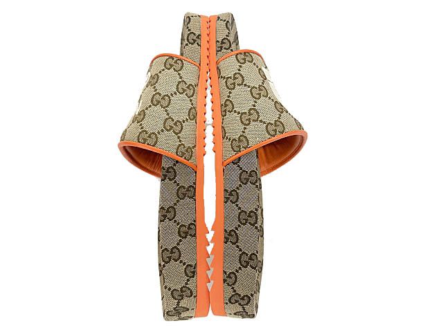 Gucci the North Face Collaboration GG Supreme Canvas Slide Sandals Brown 40 — view 5