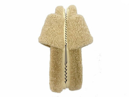 Gucci the North Face Logo Shearling Slide Sandals Beige 36 — view 7