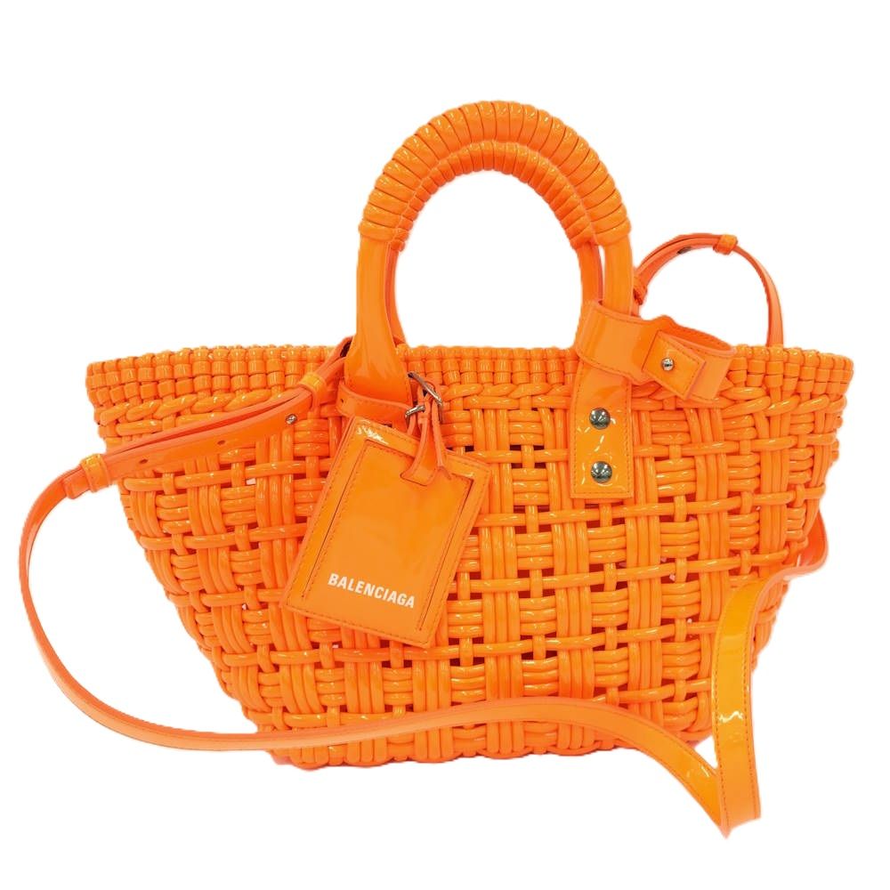 Balenciaga Bistro Basket Tote Bag 2-Way Orange