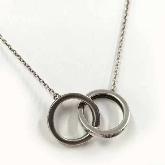 Tiffany & Co Necklace Interlocking Silver