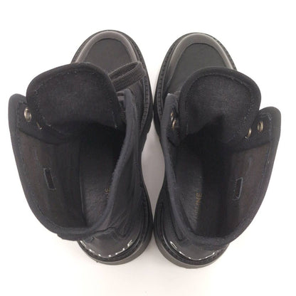 Celine Balki Boots Triomphe Nylon Canvas Black — view 8