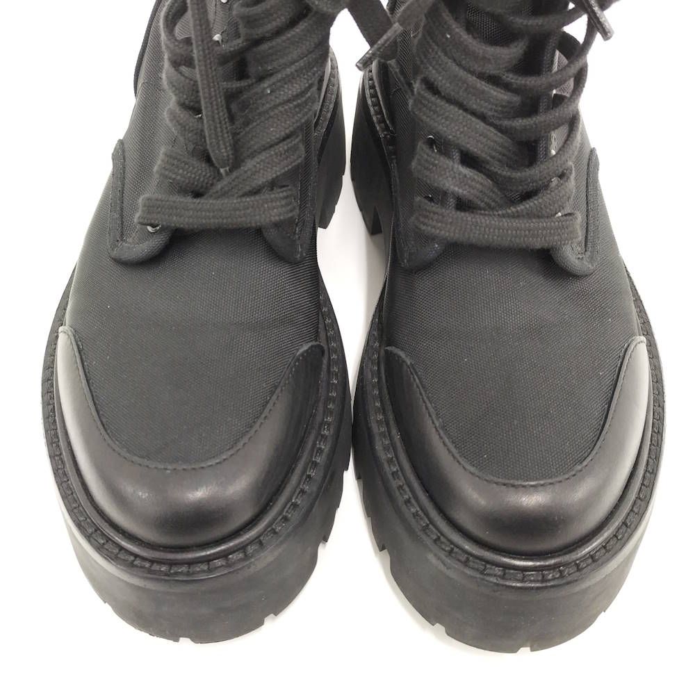 Celine Balki Boots Triomphe Nylon Canvas Black — view 7